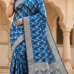 Premium quality Mashru Silk Saree With Jarkhan Stone Works & Blouse Piece.