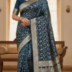 Premium quality Mashru Silk Saree With Jarkhan Stone Works & Blouse Piece.