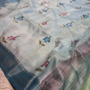Tashar Soft Silk Saree With Blouse Piece.