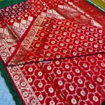 Mashru Banarasee Silk Saree in Red colour With Blouse Piece.