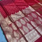 Mashru Banarasee Silk Saree in Marron colour With Blouse Piece.