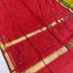 Soft quality Maheshwari silk Saree With Blouse Piece.