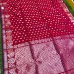 Soft quality Maheshwari Silk Saree in Open Border With Blouse Piece.