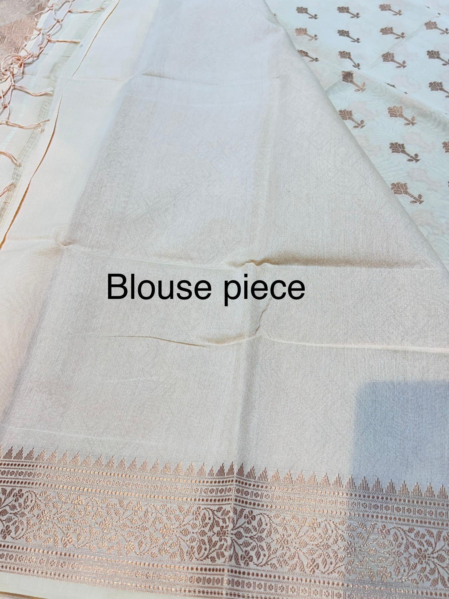 Soft quality Maheshwari Silk Saree in Pastal Colour With Blouse Piece. - Image 4