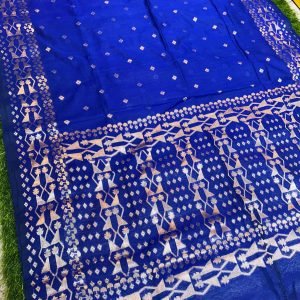 Soft quality Maheshwari Silk Saree With Blouse Piece.