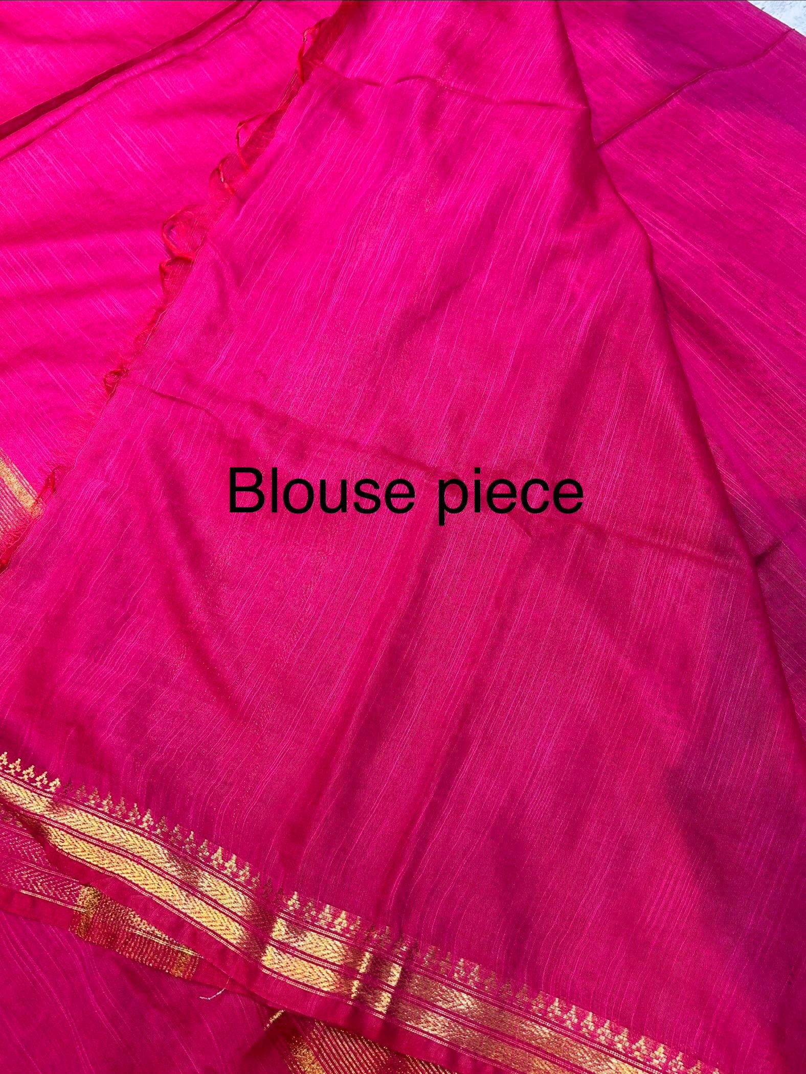 Soft Quality Samaya Silk Saree in Plain Body With Blouse Piece. - Image 4