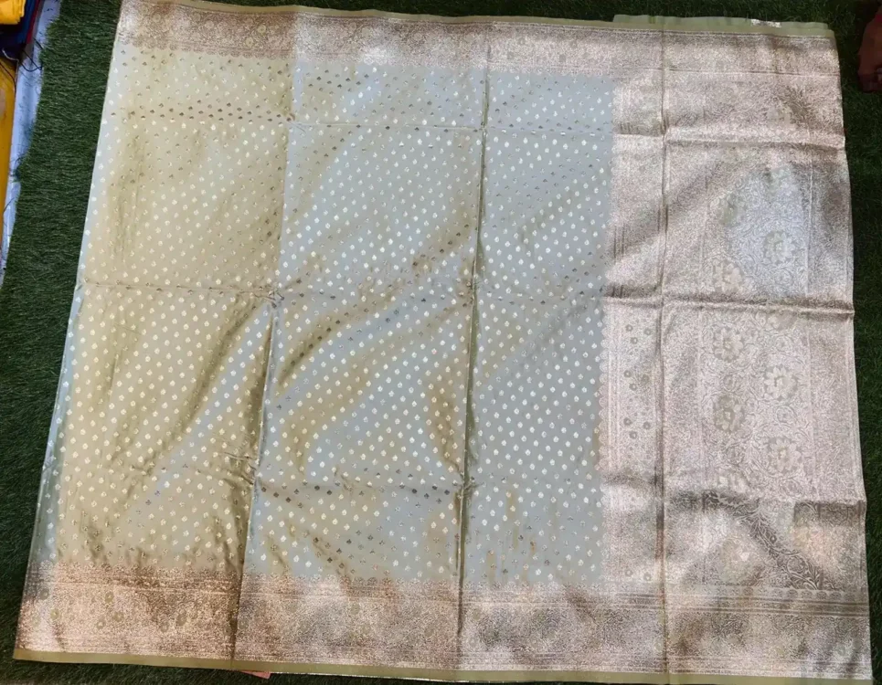 Premium quality Mashru Satin Silk Saree with Pastel Colour & Blouse Piece. - Image 6