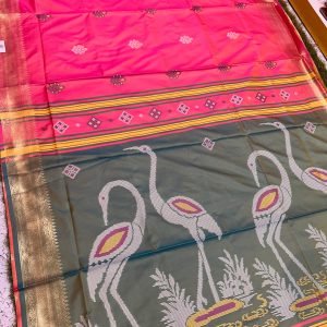 Soft quality Paithani Silk Saree with Blouse Piece.