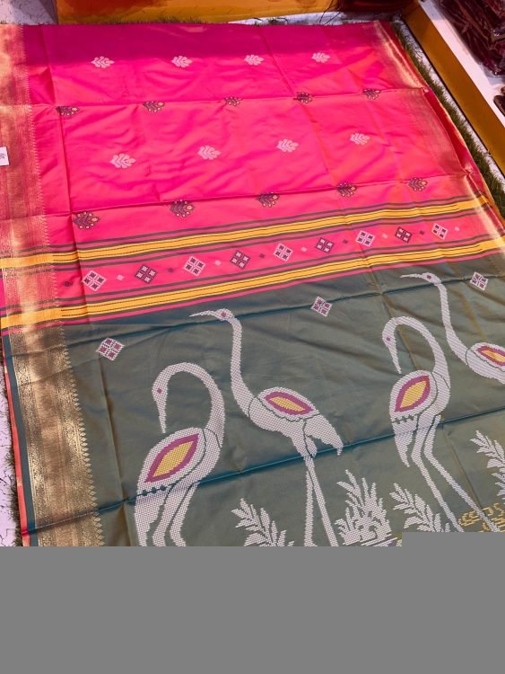 Soft quality Paithani Silk Saree with Blouse Piece.