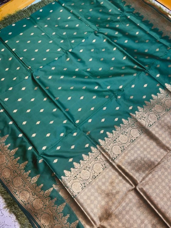 Soft quality Paithani Silk Saree with Blouse Piece. - Image 4