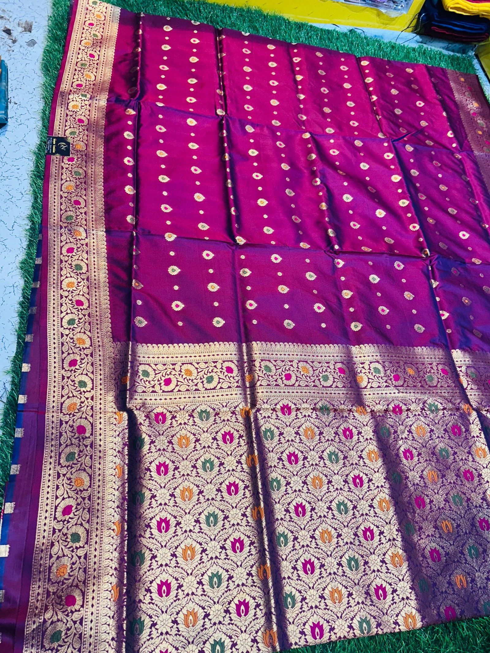 Soft quality Paithani Silk Saree with Blouse Piece. - Image 3