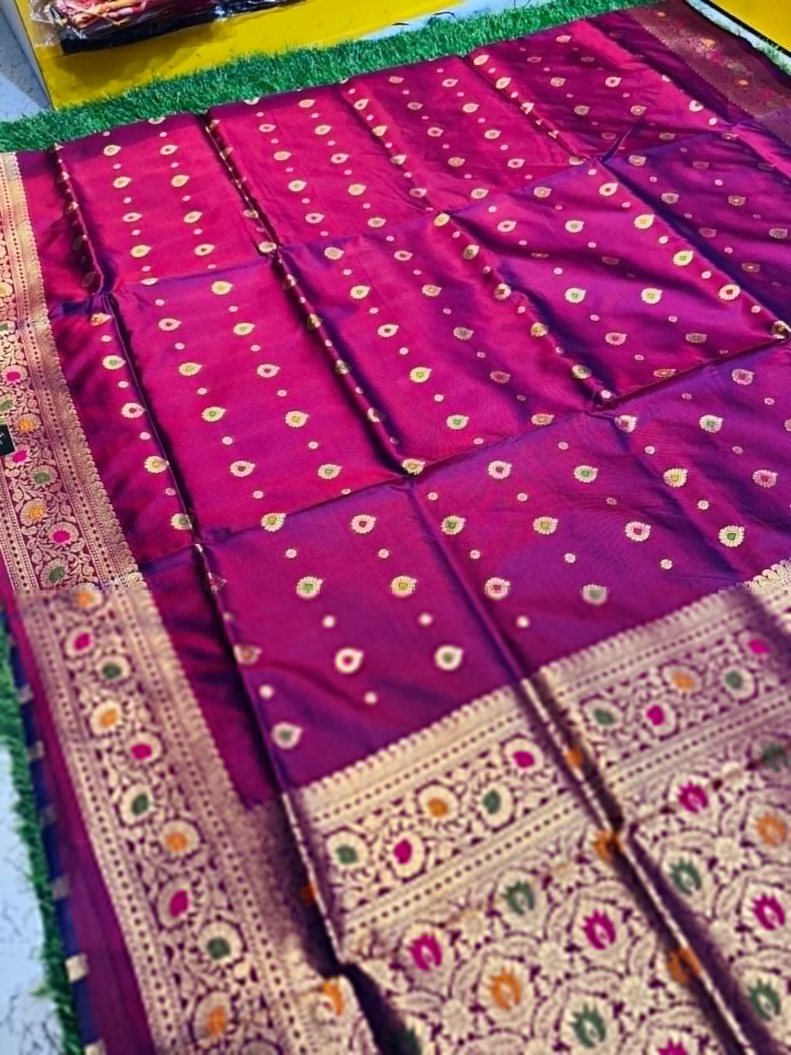 Soft quality Paithani Silk Saree with Blouse Piece. - Image 4