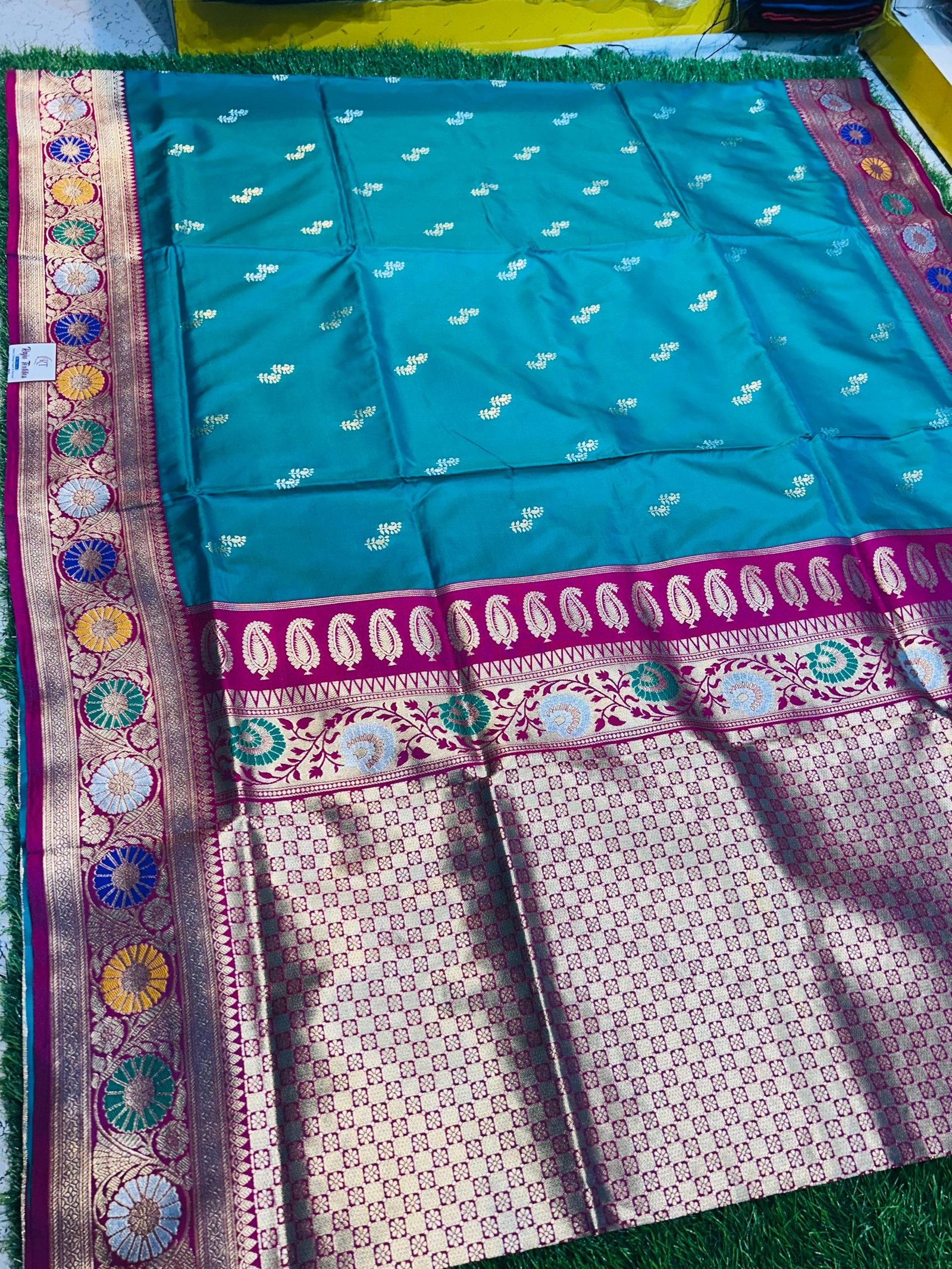 Soft quality Paithani Silk Saree with Blouse Piece. - Image 3