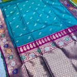 Soft quality Paithani Silk Saree with Blouse Piece.