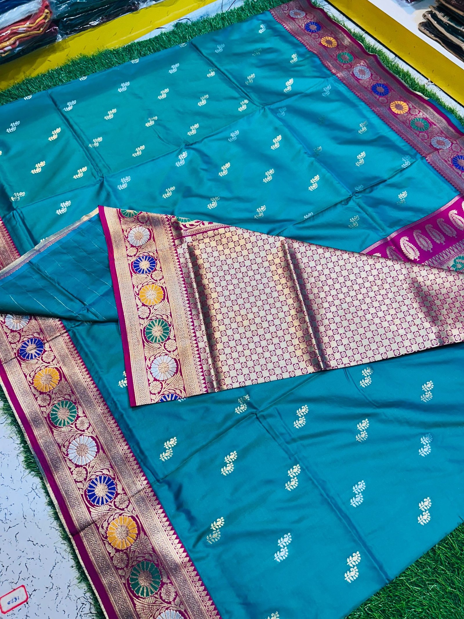 Soft quality Paithani Silk Saree with Blouse Piece. - Image 6