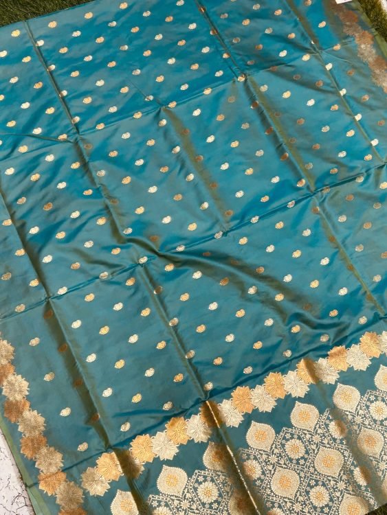 Soft quality Paithani Silk Saree with Blouse Piece. - Image 3