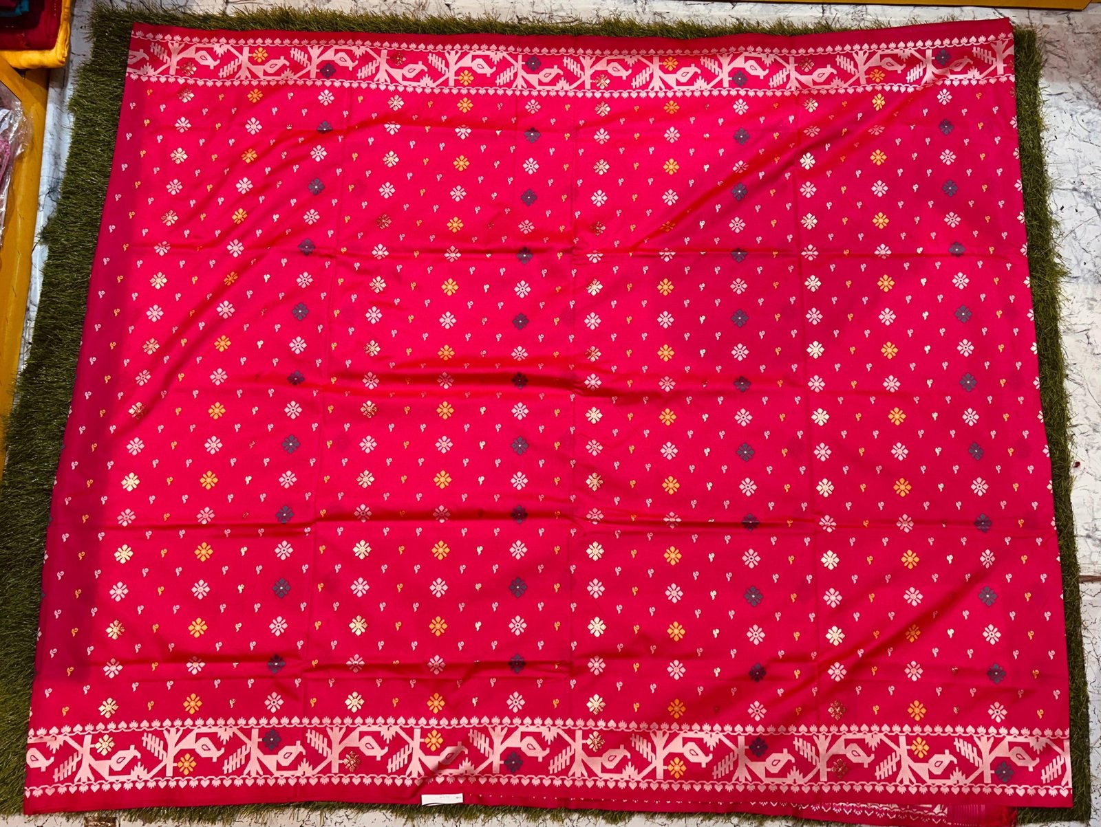 Soft quality Silk Saree in Jamdhani Works With Blouse Piece. - Image 2