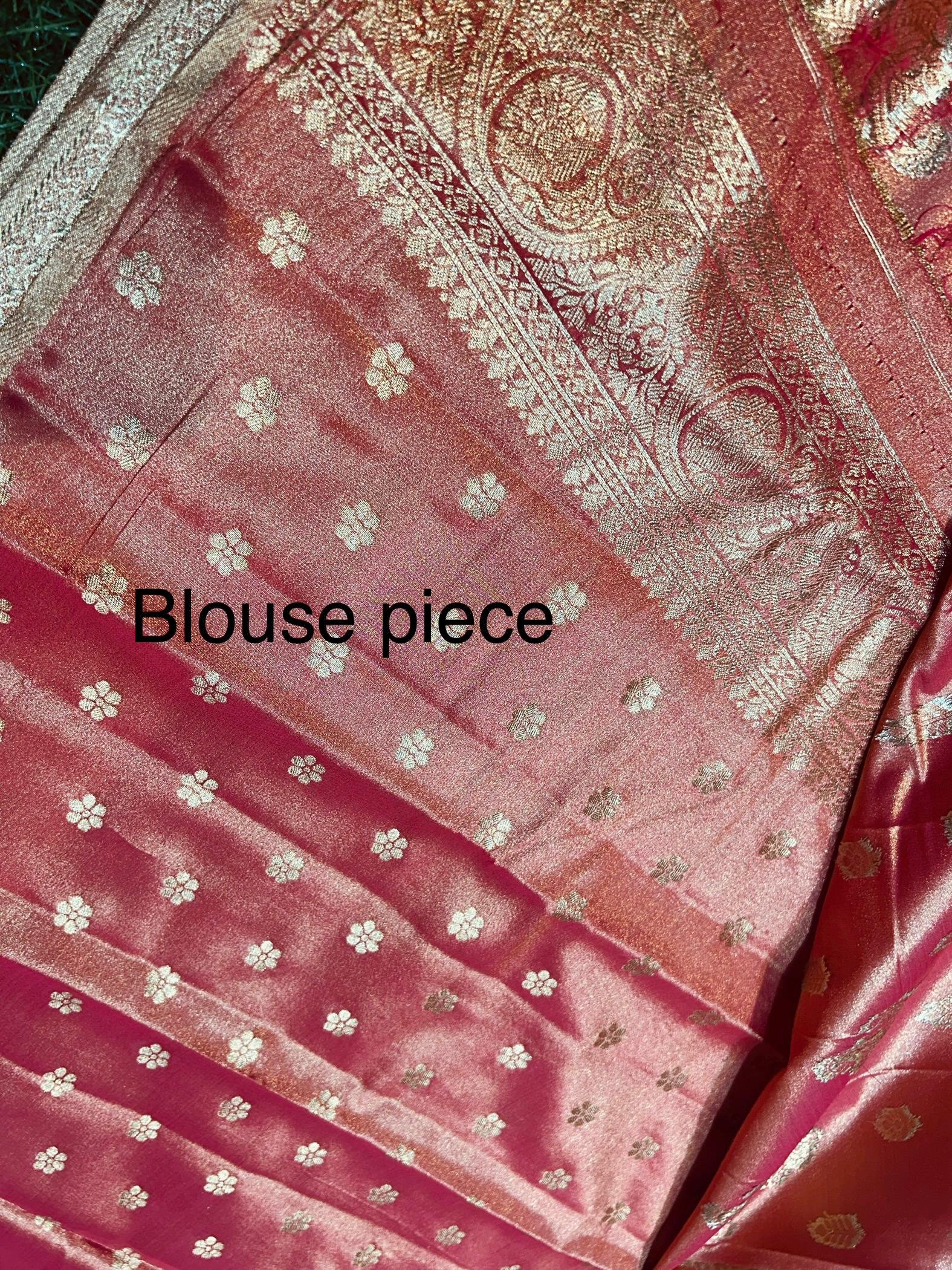 Soft quality Tissue Silk Saree with Blouse Piece. - Image 7