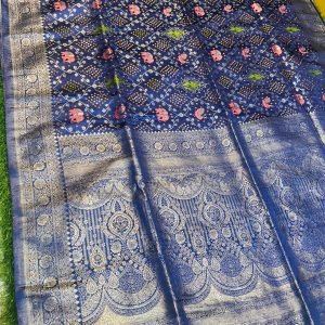 Premium quality Bandhej Silk Saree with Blouse Piece.