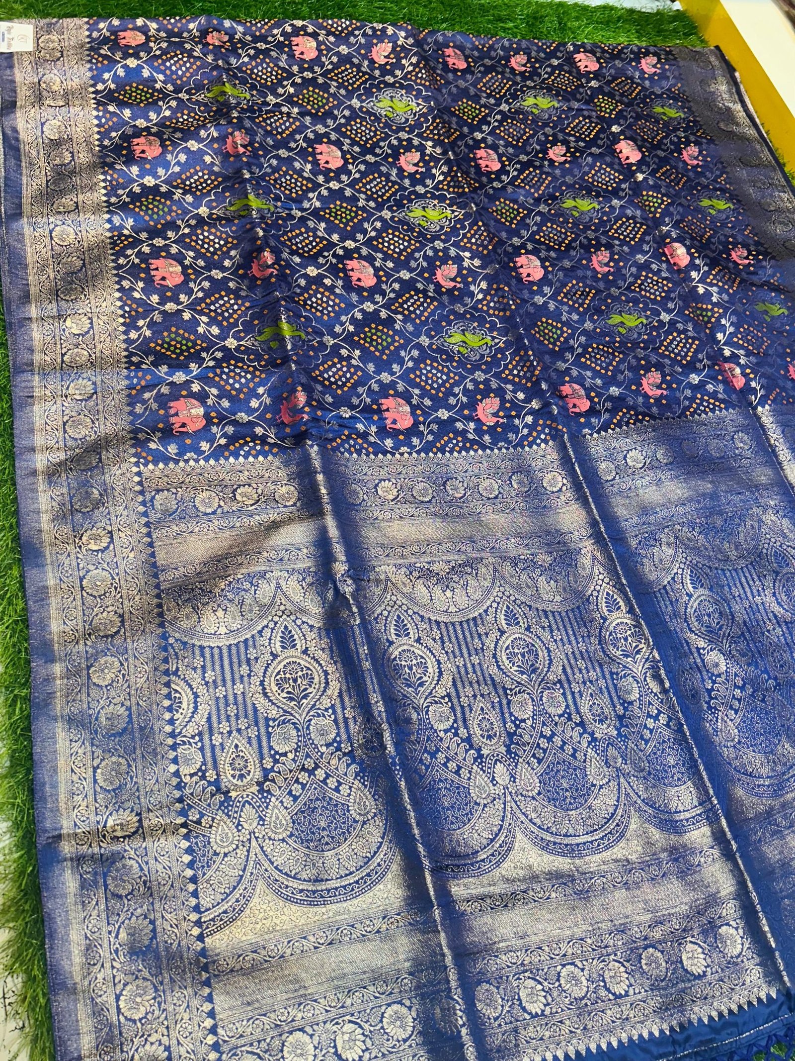 Premium quality Bandhej Silk Saree with Blouse Piece.