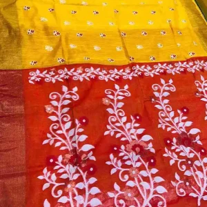 Premium quality Soft Handloom Saree with Contrast Border & Blouse Piece.