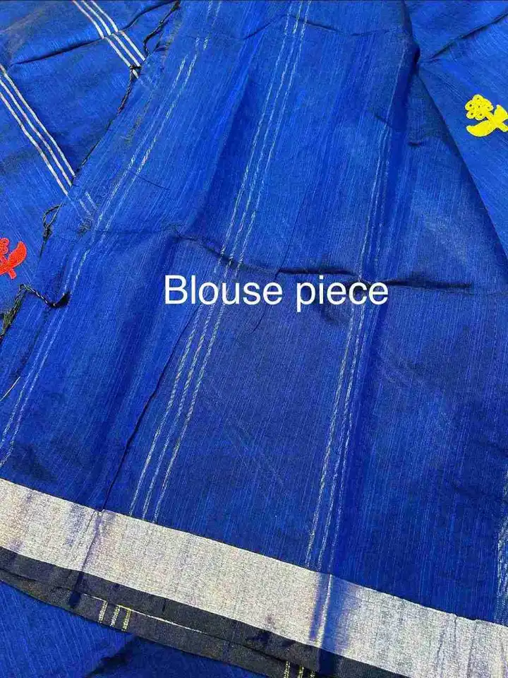 Soft quality Handloom Saree with Blouse Piece. - Image 5