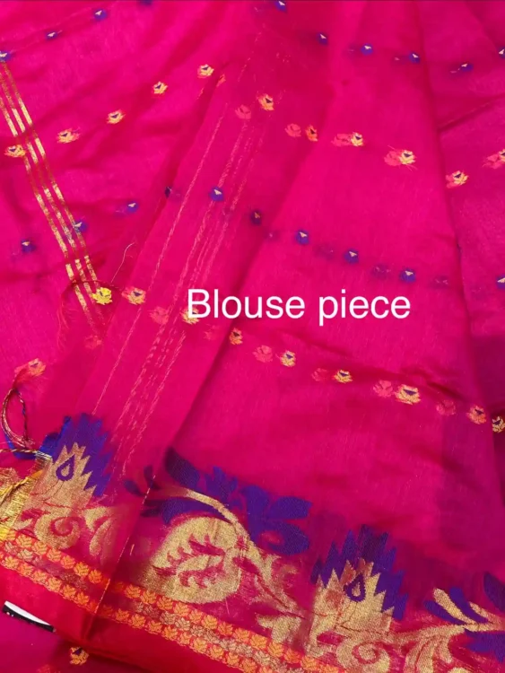 Soft quality Handloom Saree with Blouse Piece. - Image 3