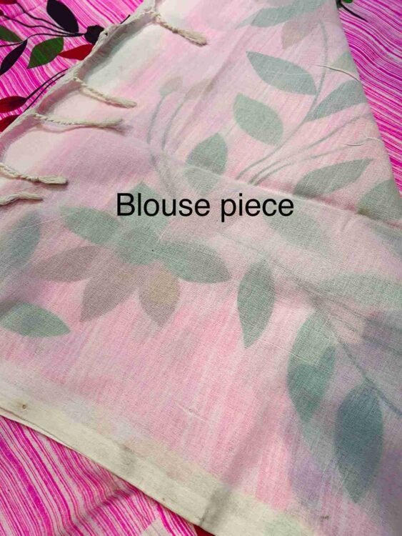 Soft quality Handloom Saree in Prints works with Blouse Piece. - Image 3