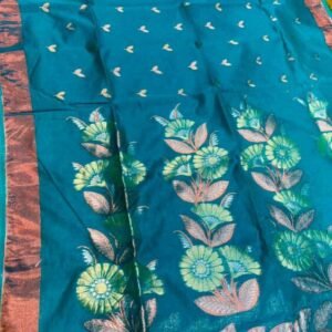 Premium quality Tissue Handloom Saree with Blouse Piece.