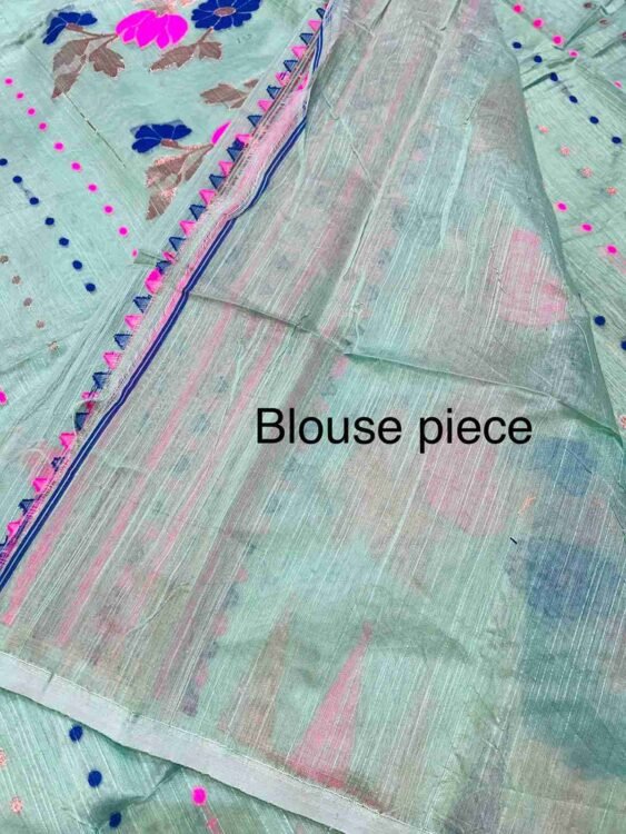 Soft quality Handloom Saree with Blouse Piece. - Image 3