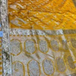 Premium quality Mashru Silk Saree With Jarkhan Stone Works & Blouse Piece.