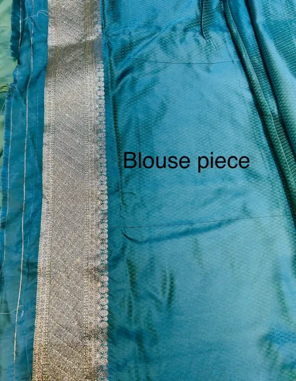 Premium quality Mashru Silk Saree With Jarkhan Stone Works & Blouse Piece. - Image 4