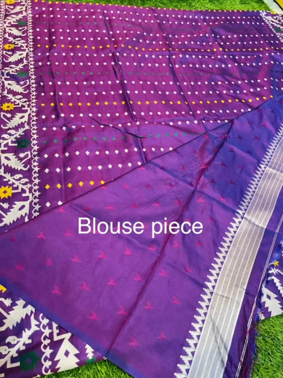 Soft quality Silk Saree in Jamdhani Works With Blouse Piece. - Image 2