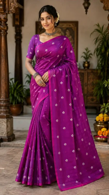 Soft quality Handloom Saree with Blouse Piece.