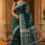 Soft quality Handloom Saree with Fabric Works & Blouse Piece.