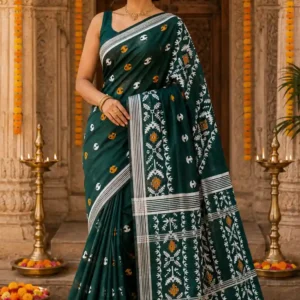 Soft quality Handloom Saree with Fabric Works & Blouse Piece.