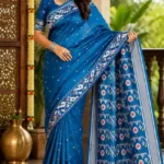 Soft quality Silk Saree in Jamdhani Works With Blouse Piece.