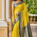 Soft quality Silk Saree in Contrast Border With Blouse Piece.