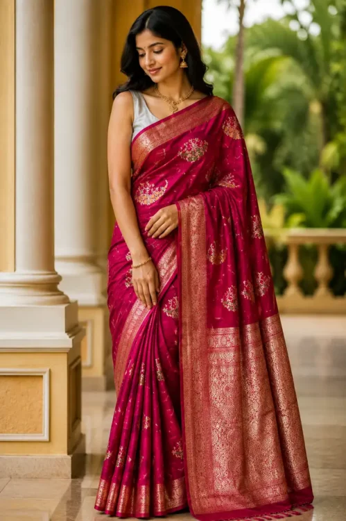 Premium quality Soft Silk Saree with Blouse Piece.