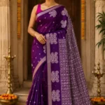 Soft quality Handloom Saree with Fabric Works & Blouse Piece.