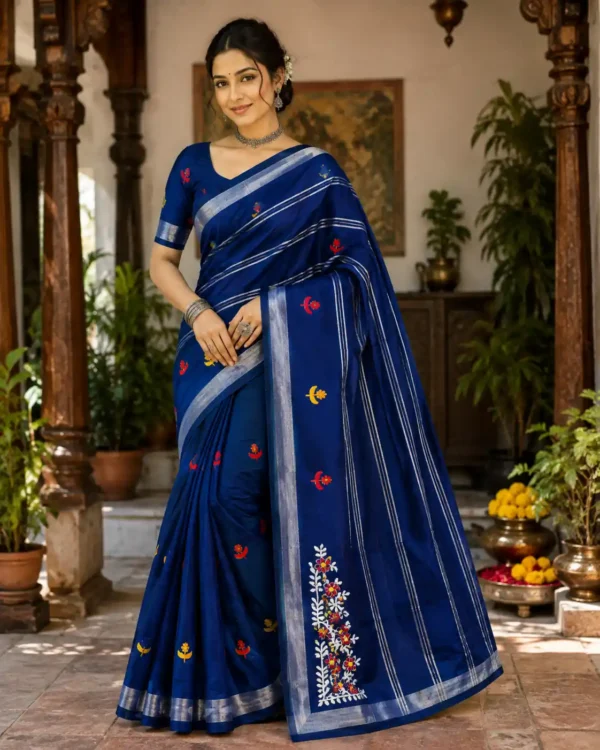 Soft quality Handloom Saree with Blouse Piece.