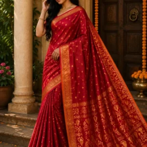 Premium quality Soft Tissue Handloom Saree with Blouse Piece.