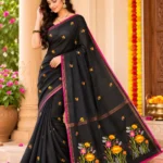 Soft quality Handloom Saree in Thread Works with Blouse Piece.