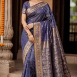 Soft Quality Samaya Silk Saree in Dual-tone Colours With Blouse Piece.