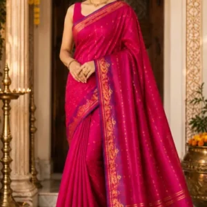 Soft quality Handloom Saree with Blouse Piece.