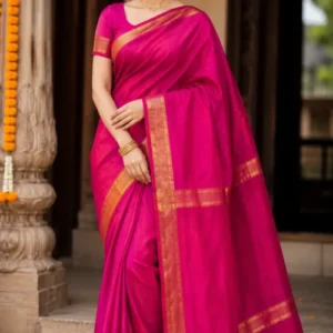 Soft Quality Samaya Silk Saree in Plain Body With Blouse Piece.
