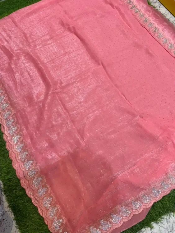 Premium quality Chiffon Party Wear Saree With Blouse piece