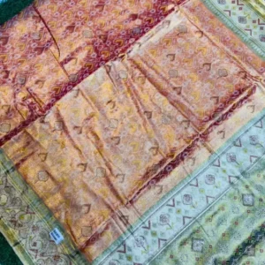 Premium quality Tissue Silk Saree With Jarkhan Stone Works & Blouse Piece.