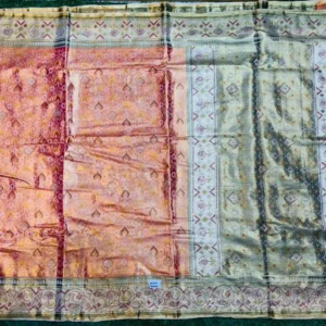 Premium quality Tissue Silk Saree With Jarkhan Stone Works & Blouse Piece. - Image 4