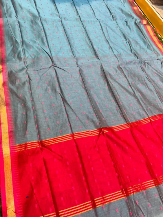 Soft quality Silk Saree with Contrast border & Blouse piece